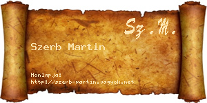 Szerb Martin névjegykártya
